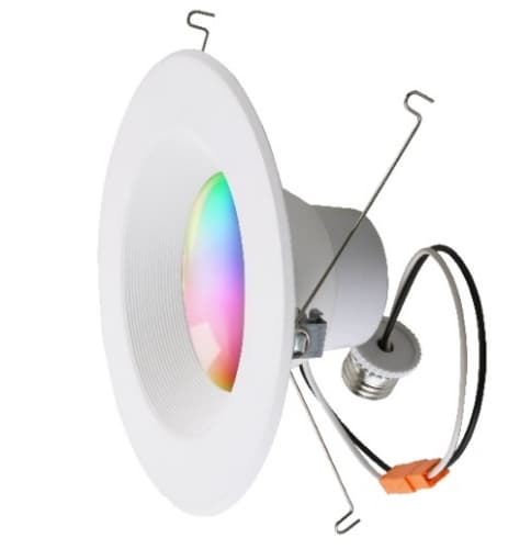 Euri Lighting 6-in 13W Smart LED Recessed Downlight, Dimmable, 900 lm, Multicolor Selectable CCT