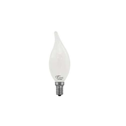 Euri Lighting 4.5W LED BA10 Filament Bulb, Dimmable, E12, 450 lm, 120V, 2700K, Frosted