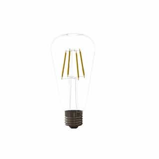 5W LED ST19 Filament Bulb, Dimmable, E26, 120V, 2700K