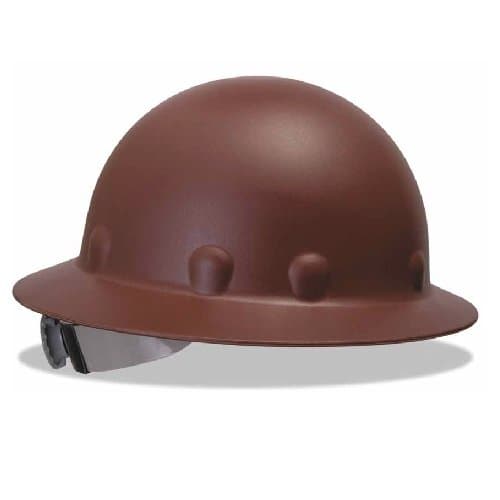 Brown Full Brim Hard Hat w/ 8-Point Ratchet