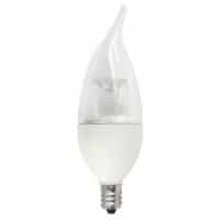 Euri Lighting 6.5 Watt Flame Tip Dimmable B13 LED Bulb, 3000K, 2 Bulb Clamshell Pack