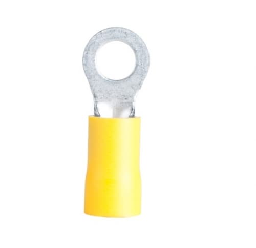#4 AWG 3/8" Stud Yellow Ring Terminals