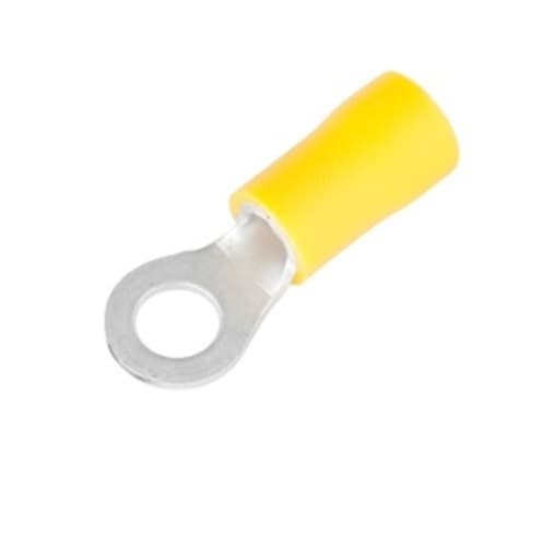 #12-10 AWG Yellow Ring Terminals, Vinyl-Insulated