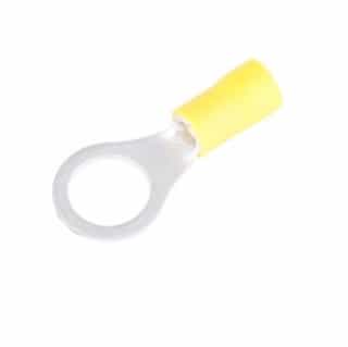#12-10 AWG Yellow Ring Terminals, Vinyl-Insulated