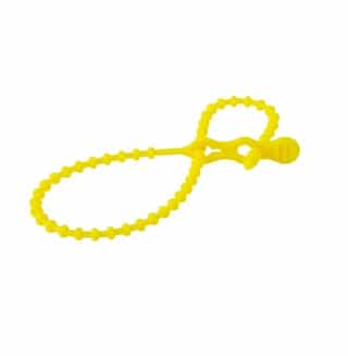 12" Yellow Beaded Cable Ties