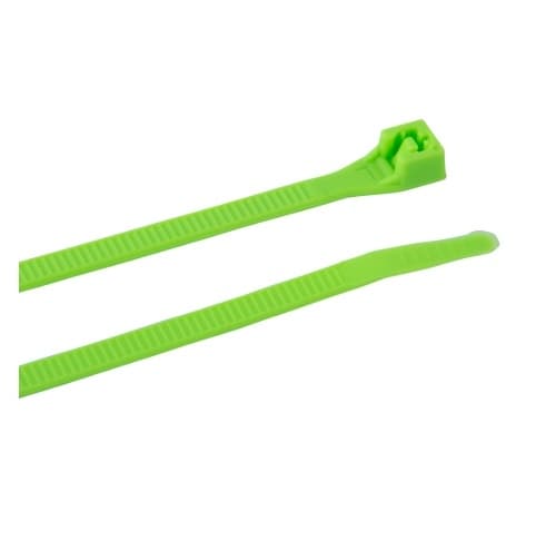 8" Flourescent Green Double Lock Cable Ties