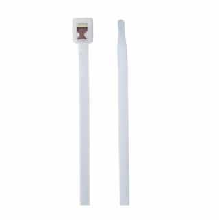 8" White Self-Cutting Cable Ties