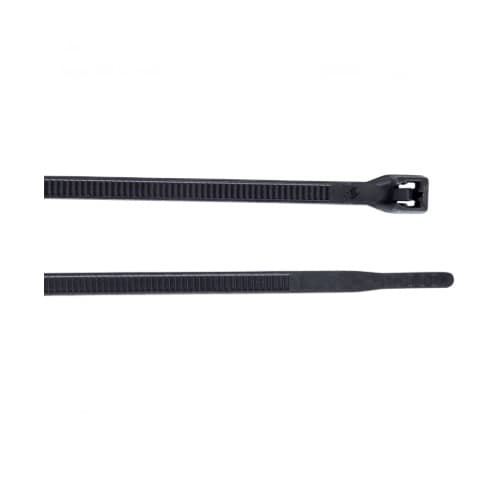 11" Black Double Lock Cable Ties, 45lb