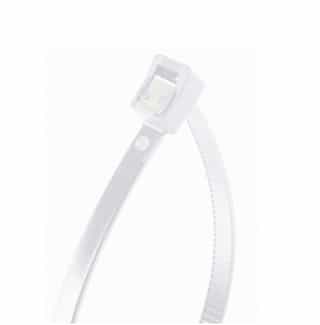 8" White Self-Cutting Cable Ties 