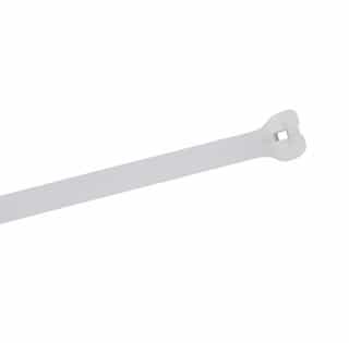11" White Cable Ties, Metal