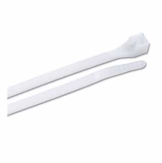 Calterm 8" White Double Lock Cable Ties