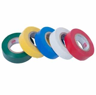 12-Ft Electrical Tape, 5-Piece, Assorted Colors
