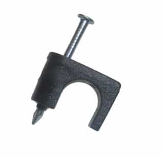 1/4" Black Coaxial Staples w/ Zinc-Plated Nails