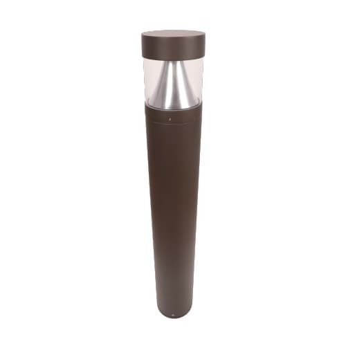 42-In Round LED Bollard, Dome, 120V-277V, Selectable CCT & Wattage