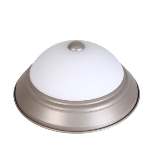 11-in 13W LED Decorative Ceiling Light, Dimmable, 1000 lm, 120V, 3000K, Nickel Satin