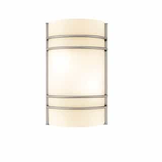 9W LED Ringed Wall Sconce w/ Frosted Glass, 900 Lumens, 3000K