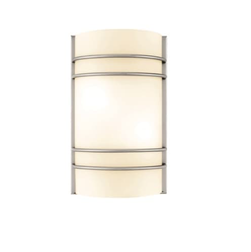 GlobaLux 9W LED Ringed Wall Sconce w/ Frosted Glass, 900 Lumens, 3000K