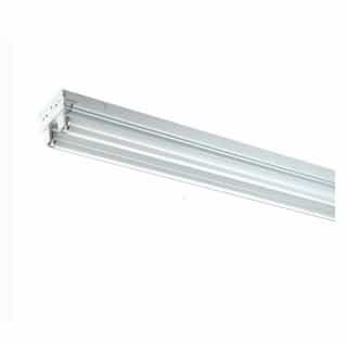 8 Foot LED Ready T8 Tube Tandem Channel Strip, No Ballast