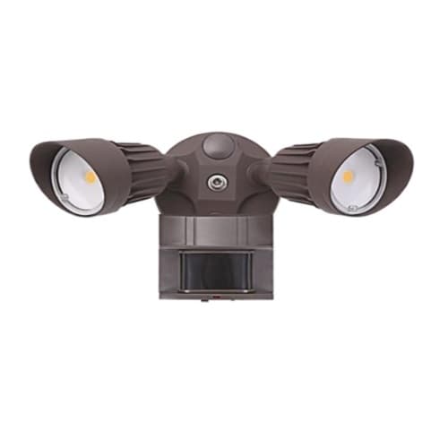 GlobaLux 20W LED Flood Light w/Motion Sensor, 5000K, 1800 Lumens, Brown