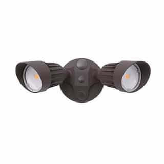 GlobaLux 20W LED Dual Head Flood Light, 120V, 5000K, Bronze