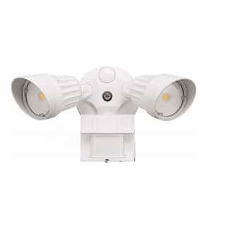 20W LED Flood Light w/Motion Sensor, 5000K, 1800 Lumens, White