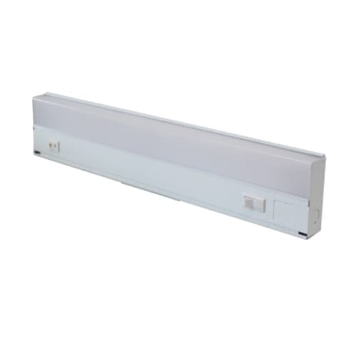21-in 9W LED Undercabinet Light, 460 lm, 120V, Selectable CCT, Nickel