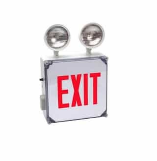 LED Wet Location Exit Sign w Red Letters