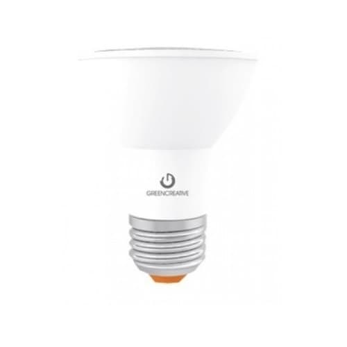 6.5W LED PAR20 Bulb, Dimmable, 25 Degree Beam, E26, 560 lm, 120V, 2700K
