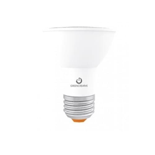 6.5W LED PAR20 Bulb, Dimmable, 15 Degree Beam, E26, 550 lm, 120V, 3000K