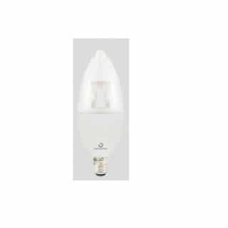 4W LED B11 Bulb, Dimmable, E12, 300 lm, 120V, 2700K, Clear