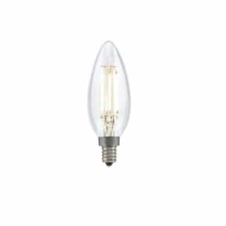 Green Creative 3.3W LED Filament Bulb, E12, Dimmable, 300 lm, 120V, 2700K, Clear