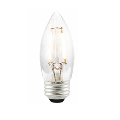 5.5W LED Filament Bulb, E12, Dimmable, 500 lm, 120V, 2700K, Clear