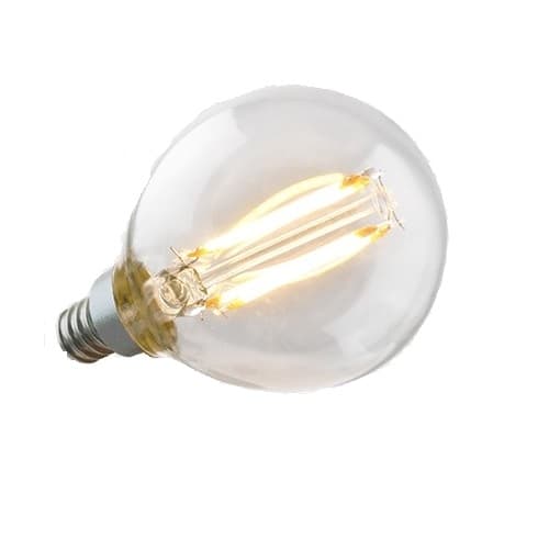 3.8W LED Filament Bulb, E12, Dimmable, 350 lm, 120V, 2700K, Clear