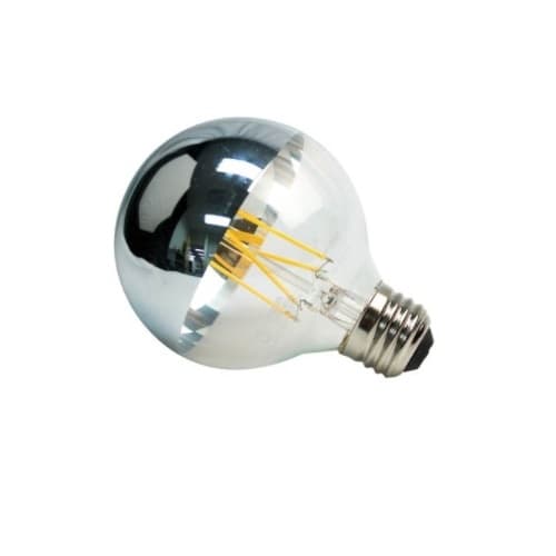 4.5W LED Filament Bulb, E26, Dimmable, 400 lm, 120V, 2700K, Silver