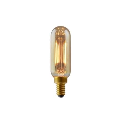 Green Creative 3W LED T6 Filament Bulb, E12, Dimmable, 110 lm, 120V, 2000K, Amber