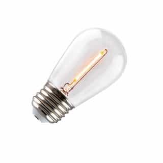 3W LED Filament Bulb, E26, 55 lm, 120V, 2700K, Clear