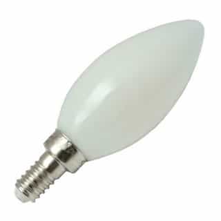 3.3W LED Filament Bulb, E12, Dimmable, 300 lm, 120V, 2000K, Frosted
