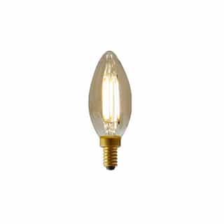 3.3W LED B11 Versa Filament Bulb, Dim, E12, 240 lm, 120V, 2000K, Amber