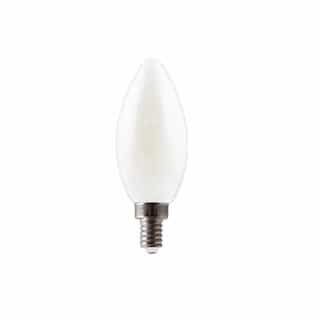 5.5W LED B11 Versa Filament Bulb, Dim, E12, 500 lm, 120V, 2700K, Frost