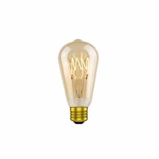 Green Creative 4.5W LED DECO Lamp, E26, Dimmable, 250 lm, 120V, 2000K, Amber