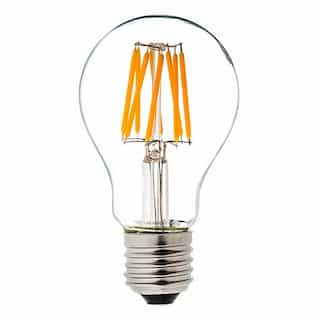 7.5W Filament LED A19 Bulb, Dimmable, 800 lm, 2700K