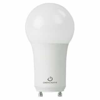 Green Creative 9W LED A19 Bulb, Omni-Directional, Dimmable, GU24, 800 lm, 120V, 2700K