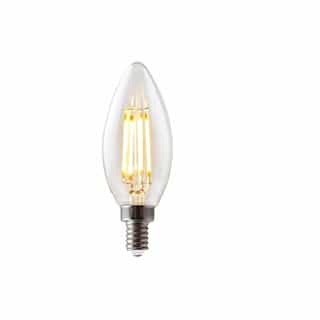 Green Creative 5W LED B11 Filament Bulb, Dimmable, E12, 500 lm, 120V, 2700K