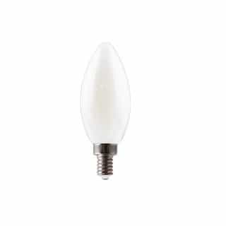 Green Creative 3.8W LED B11 Filament Bulb, Dimmable, E12, 300 lm, 120V, 2700K, Frosted