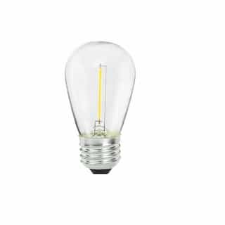 Green Creative 1W LED S14 Filament Bulb, E26, 55 lm, 120V, 2700K
