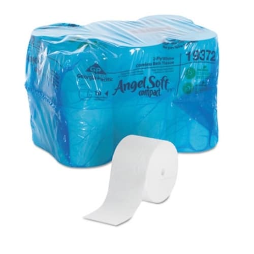 Georgia-Pacific Angel Soft ps White 6 in. Wide Compact Coreless 2-Ply Bath Tissues