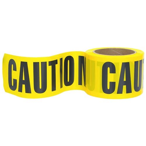 3''x 1000-Ft Non-Adhesive Caution Safety Tape, Yellow