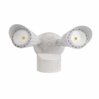 20W LED Patrol Security Floodlight w/ MS, 120-277V, 3000K, White
