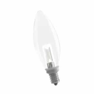1W LED B10 Candelabra Bulb, Dim, E12, 25 lm, 82 CRI, 120V, 2700K
