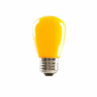 1.4W LED S14 Sign Bulb, Dimmable, E26, 120V, Yellow